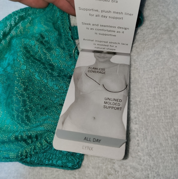 🆕Natori | Lynx Underwire Teal Bra Size 32B - Picture 12 of 15